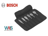 Bosch 6tlg. Flachfr&auml;sbohrer Set 13-25mm in Tasche...