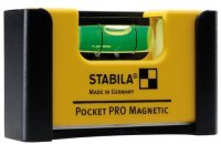 Stabila Wasserwaage Pocket PRO Magnetic, 7 cm, mit G&uuml;rtel-Clip