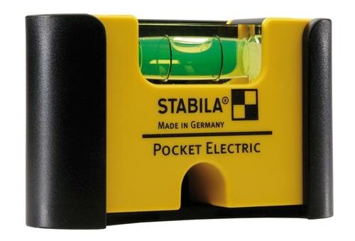 Stabila Wasserwaage Pocket Electric, 7 cm, mit G&uuml;rtel-Clip