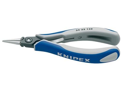 Knipex Pr&auml;zisions-Elektronik-Greifzange br&uuml;niert mit Mehrkomponenten-H&uuml;llen 135 mm