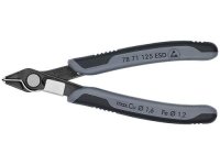 Knipex Electronic Super Knips&reg; ESD br&uuml;niert mit Mehrkomponenten-H&uuml;llen 125 mm