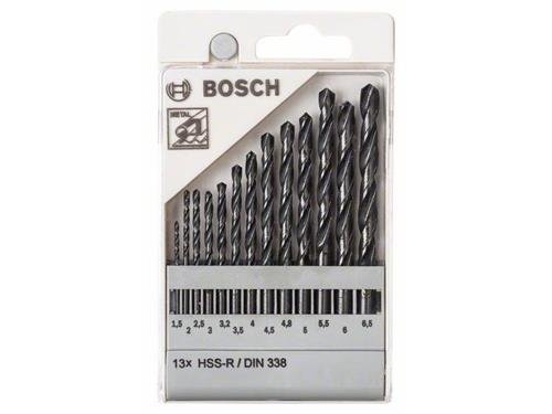 Bosch 13tlg. Metallbohrer-Set HSS-R, DIN 338 1 609 200 201