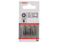 Bosch 3tlg. Schrauberbit-Set Extra-Hart (PH)