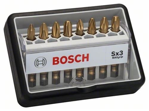 Bosch 8tlg. Robust Line Schrauberbit-Set Sx Max Grip 49 mm, 8tlg.