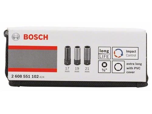 Bosch 3tlg. 1/2&quot; Steckschl&uuml;sseleins&auml;tze-Set 17 / 19 / 21