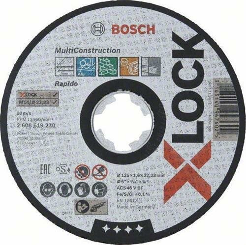BOSCH X-LOCK Trennsch.125x1,6mm Rap.Multi
