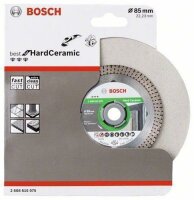 Bosch Diamanttrennscheibe Best for Hard Ceramic, 85 x 22,23 x 1,4 x 7 mm