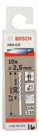 BOSCH 10 Metallbohrer HSS-Co 2,5x30x57mm