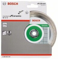 Bosch Diamanttrennscheibe Standard for Ceramic, 125 x 22,23 x 1,6 x 7 mm, 1er-Pack