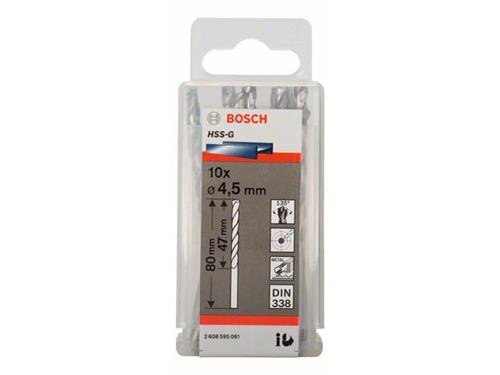 Bosch Metallbohrer HSS-G, DIN 338 4,5 x 47 x 80 mm
