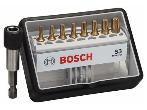 Bosch 8+1tlg. Robust Line Schrauberbit-Set S Max Grip 25 mm, 8+1tlg.