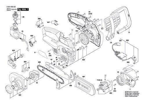 Bosch Ersatzteile f&uuml;r UniversalChain 18 Akku Kettens&auml;ge Nr.43 Verschlussscheibe