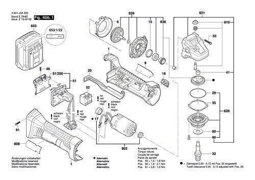 Bosch Ersatzteile f&uuml;r GWS 18-125 V-LI Akku-Winkelschleifer