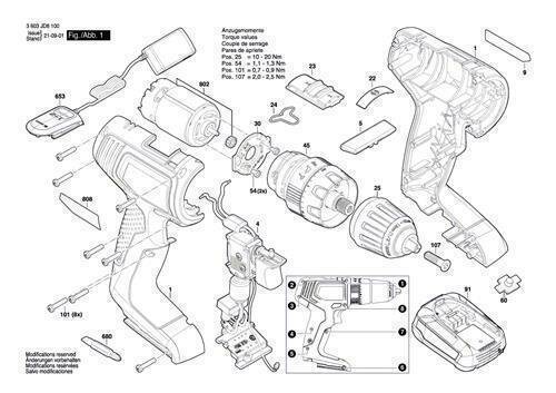 Bosch Ersatzteile f&uuml;r EasyImpact 18V-40 Akku-Schlagbohrmaschine
