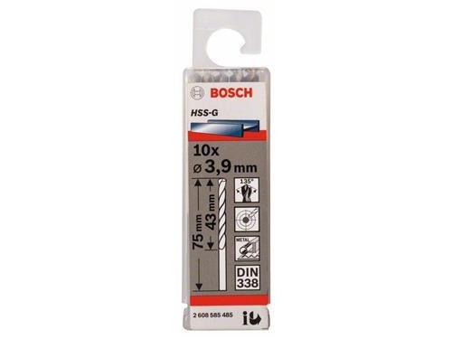 Bosch Metallbohrer HSS-G, DIN 338 3,9 x 43 x 75 mm