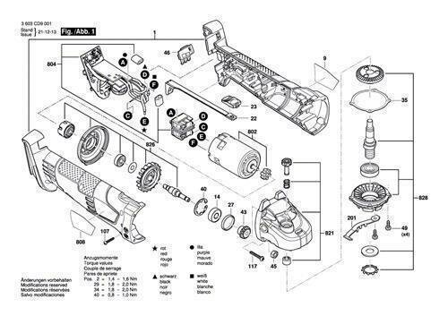 Bosch Ersatzteile f&uuml;r AdvancedGrind 18 Akku-Winkelschleifer
