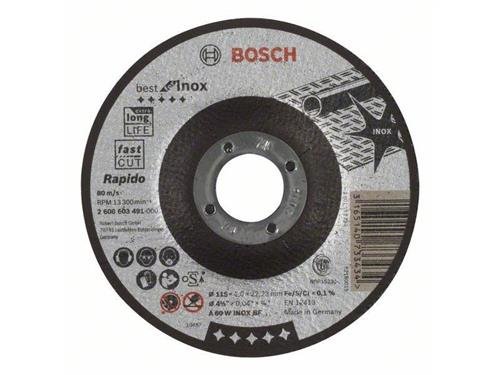 Bosch Trennscheibe gekr&ouml;pft Best for Inox - Rapido A 60 W INOX BF, 115 mm, 1,0 mm