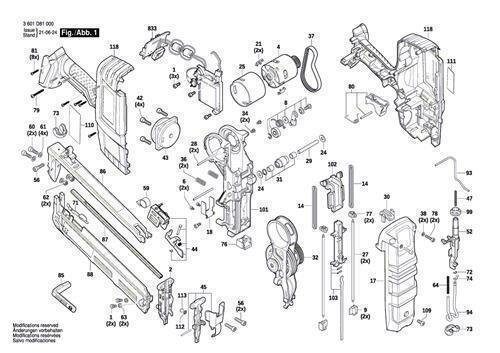 Bosch Ersatzteile f&uuml;r GNH 18V-64 M Nagler Nr.73 Schutzverkleidung