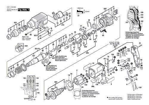 Bosch Ersatzteile f&uuml;r GBH 2-24 DSR Bohrhammer