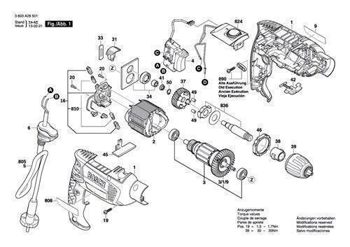 Bosch Ersatzteile f&uuml;r PSB 750 RCA Schlagbohrmaschine Nr.810 Kohleb&uuml;rstensatz