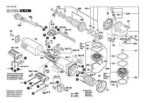 Bosch Ersatzteile f&uuml;r GWS 1400 Winkelschleifer