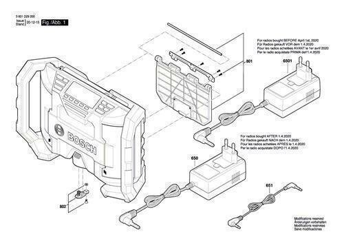 Bosch Ersatzteile f&uuml;r GPB 12V-10 Power-Radiobox
