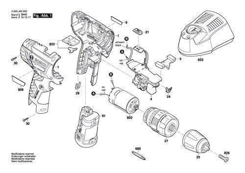 Bosch Ersatzteile f&uuml;r PSB 10,8 LI-2 Akku-Schlagbohrmaschine