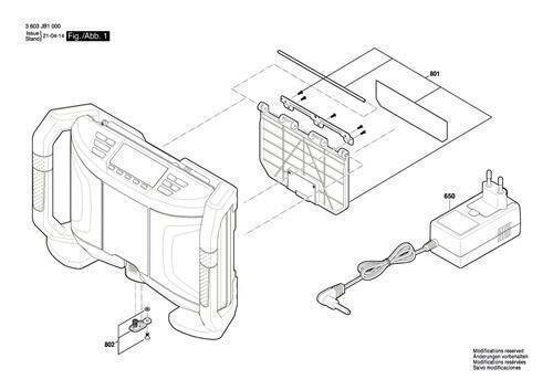 Bosch Ersatzteile f&uuml;r PRA 10,8 LI Power-Radiobox