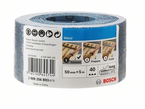 Bosch Schleifrolle Metall, 50 mm x 5m, P40