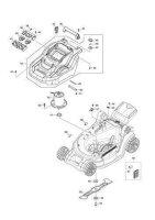 Makita Ersatzteile f&uuml;r DLM432 Akku Rasenm&auml;her Nr.090 Hintere Welle