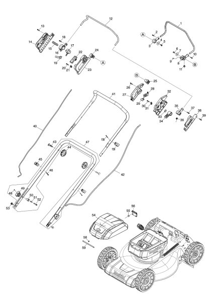 Makita Ersatzteile f&uuml;r LM002G Akku Rasenm&auml;her