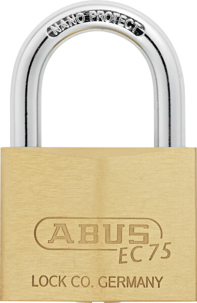 Abus Vorhangschloss Messing 75/60 mit 5 Schl&uuml;sseln