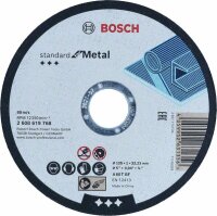 Bosch 100x Trennscheibe Standart f&uuml;r Metall 125mm im Eimer