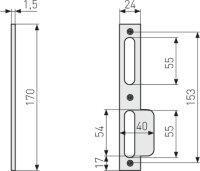 Abus Schlie&szlig;blech SSK R HG gold