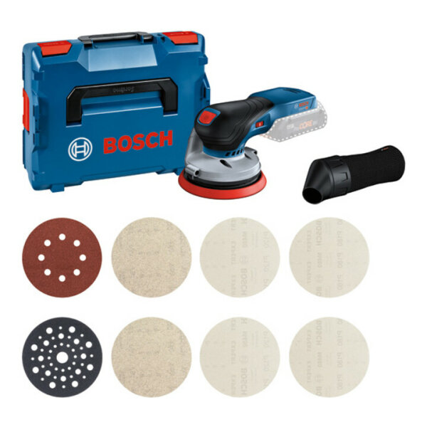 Bosch Akku Exzenterschleifer GEX 18V-125 solo in der L-Boox + Schleifset