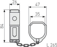 Abus T&uuml;rkette silberfarbig SK99  f&uuml;r Haus-Eingangst&uuml;ren und Wohnungs-Abschlusst&uuml;ren