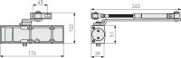 Abus T&uuml;rschlie&szlig;er Feststellarm AC5423/6124/7023 Silber