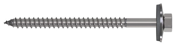 REISSER 100x FABA-A, Gewindefurchende Schraube, 6,5 x 115, SW 3/8&quot;, Edelstahl, verzinkt blau, E22