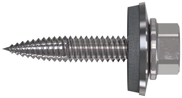 REISSER 100x RP-T2, Sto&szlig;verbindungsschraube, 4,5 x 22, SW 8, Edelstahl/Stahl, verzinkt blau, E16, unlackiert
