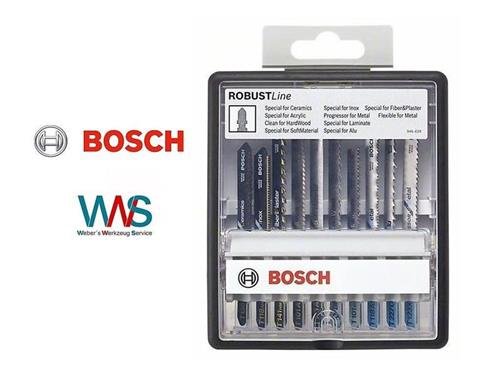Bosch 10tlg. Robust Line Stichs&auml;geblatt-Set Top Expert T-Schaft T 130 RIFF; T 118 AHM; T 141 HM; T 101 A; T 113 A; T 101 BF; T 101 BIF; T 118 AF; T 227 D; T 123 X