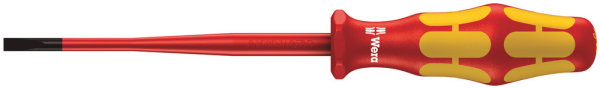 Wera 160 iSS VDE-isolierter Schlitz-Schraubendreher mit reduziertem Klingen- und Griffdurchmesser, 0,8 x 4 x 100 mm