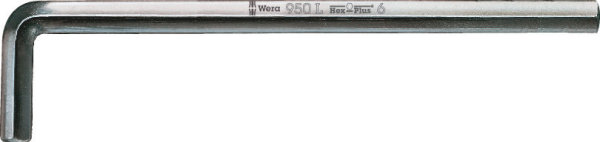 Wera 950 L Winkelschl&uuml;ssel, metrisch, gestellverchromt, 7 x 190 mm