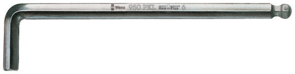 Wera 950 PKL Winkelschl&uuml;ssel, metrisch, gestellverchromt, 7 x 190 mm