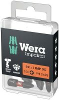 Wera 851/1 IMP DC PH DIY Impaktor PH Bits, PH 1 x 25 mm,...