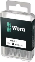 Wera 851/1 Z DIY Bits, PH 2 x 25 mm, 10-teilig