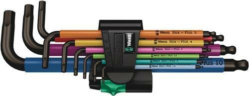 Wera 950/9 Hex-Plus Multicolour 1 SB Multicolour Winkelschl&uuml;sselsatz, metrisch, BlackLaser, 9-teilig
