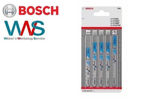 Bosch 5tlg. Stichs&auml;geblatt-Set F 18 G (2x); F 18 AF; F 18 BF; F 127 DF