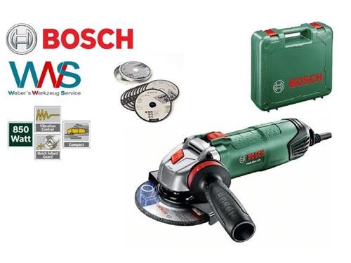 Bosch Winkelschleifer PWS 850-125 im Handwerkerkoffer 