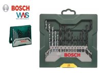 Bosch Mini X-Line 15 tlg. Stein Holz Metall Bohrer-Set