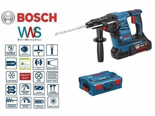 Bosch Akku-Bohrhammer GBH 36 V-LI Plus Pro. m. SDS-Plus inkl. 2x 6,0Ah Akku + LG in der L-Boxx Neu und OVP!!!
